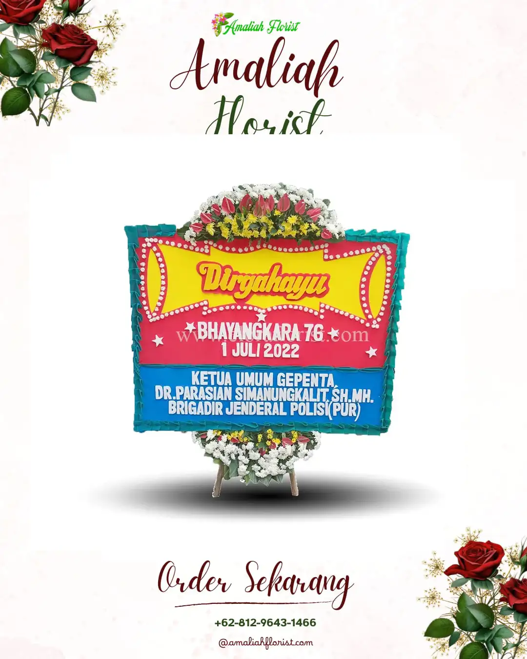 Papan Bunga HUT Ulang Tahun Padang Tiji